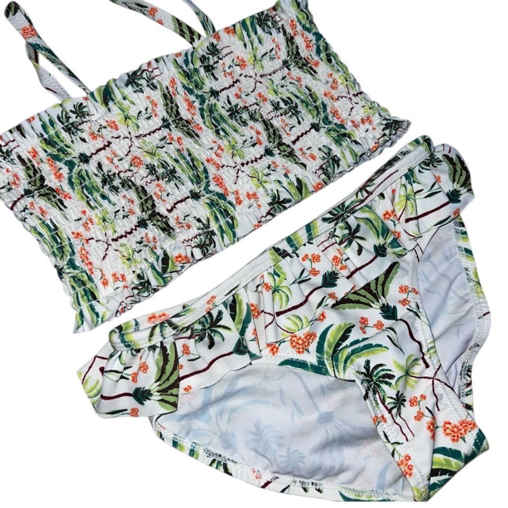 Old Navy Ruched Bikini Toddler Tropical Two Piece Size 5T